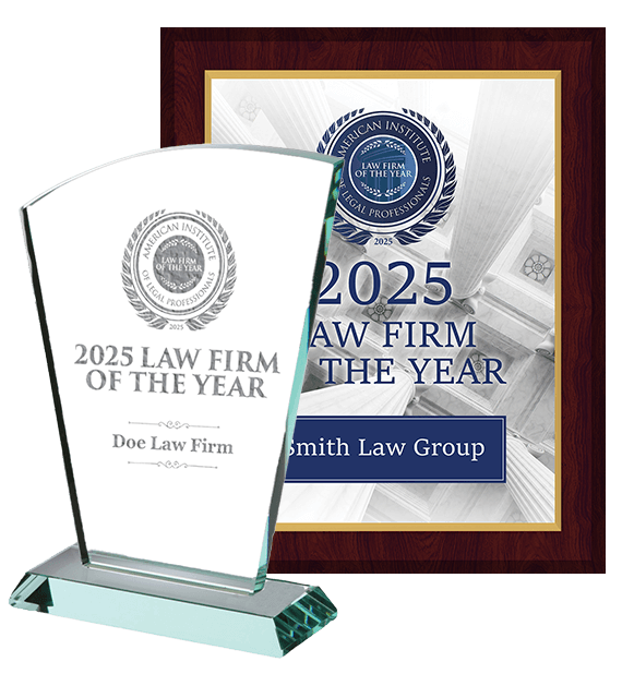 2025 Law firm of the Year plaque