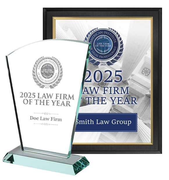 2025 Law firm of the Year plaque